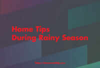 Home Tips During Rainy Season