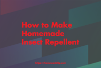 How to Make Homemade Insect Repellent