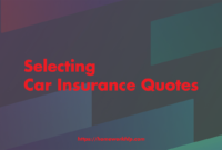 Selecting Car Insurance Quotes